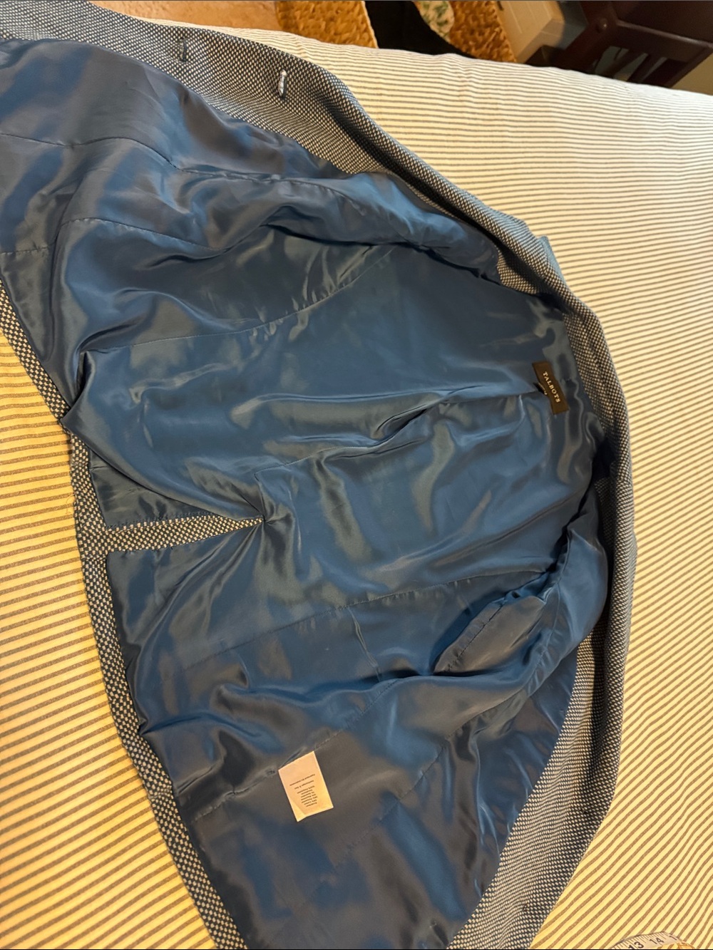 Talbots Blue Textured Two-Button Blazer - Picture 5 of 11